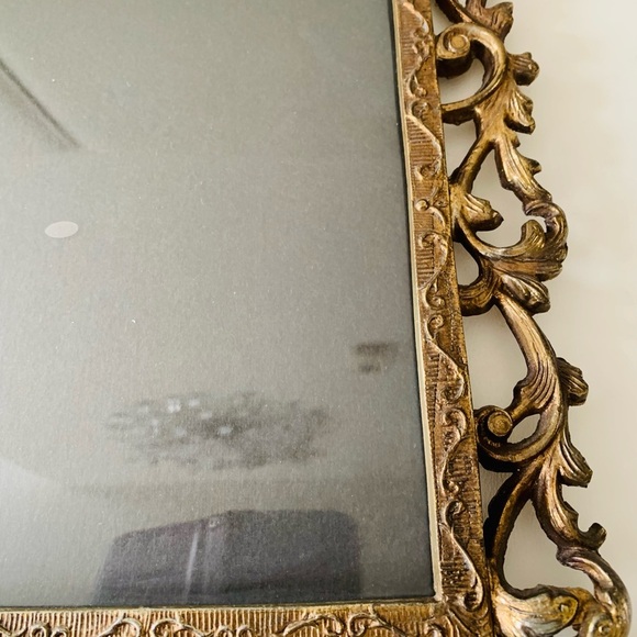 Vintage  Brass Art Nouveau Ornate Stand Up Picture Frame - Picture 7 of 12